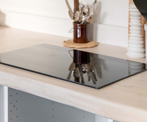Clean surface of a modern stovetop