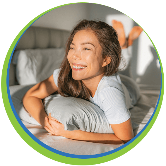 image of a woman relaxing