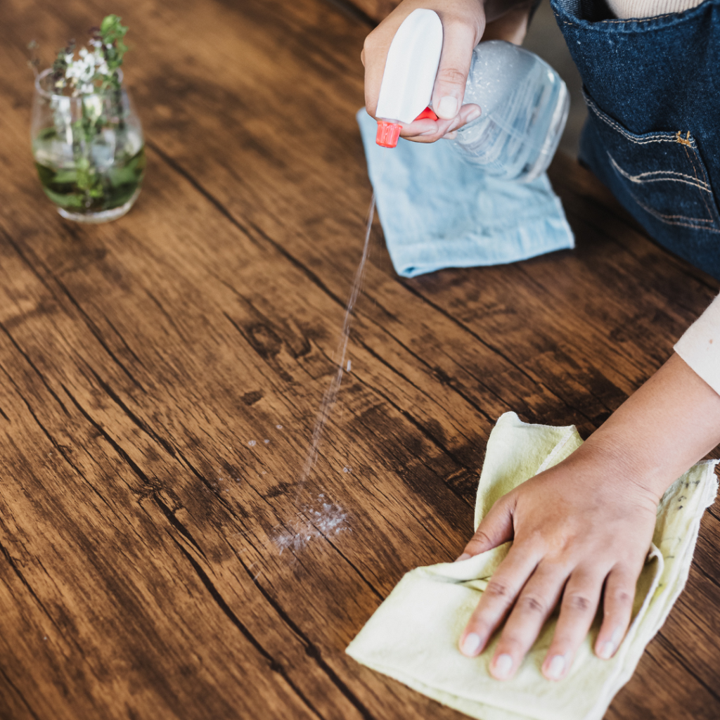 img of someone cleaning