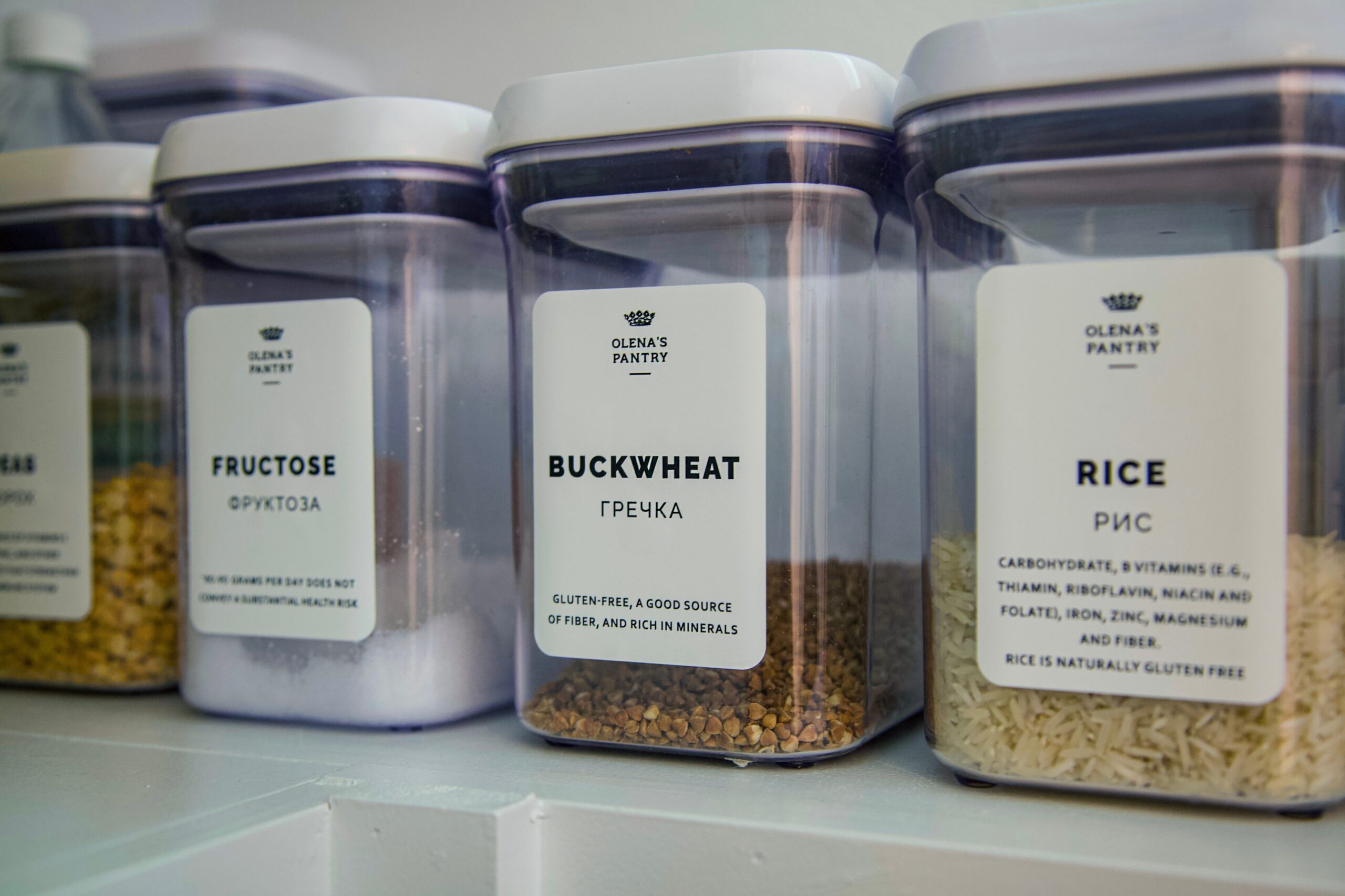img of labeled containers