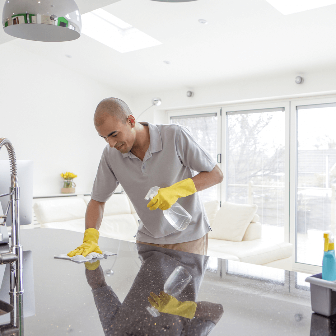 img of someone cleaning