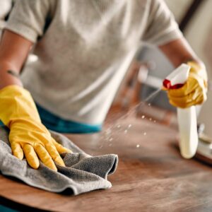 cleaning counter