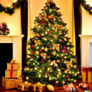 Create a Festive Atmosphere with trees and lights and holiday cleaning