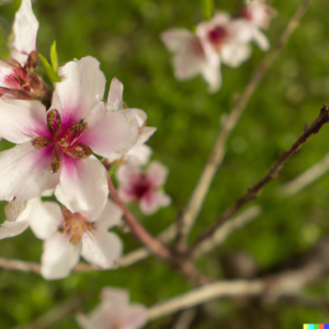Spring Cleaning Tips cherry blossoms on green background