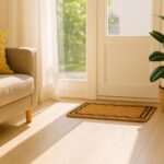 Clean entryway with summer sun shining in
